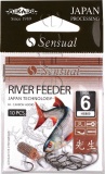 Фото Крючок Mikado Sensual River Feeder №12 (ушко) 10 шт. Black Nickel (HS800-12DB)