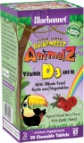 Фото Витамин D3 Bluebonnet Nutrition Rainforest Animalz 400IU для детей Ягоды 90 жев. конфет (BLB0194)