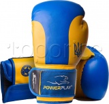 Фото Перчатки боксерские PowerPlay 3021 Blue/Yellow Ukraine 12oz