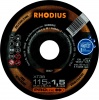 Фото товара Диск отрезной по металлу Rhodius PRO XT38 INOX 115x1,5x22,2 мм (203877)