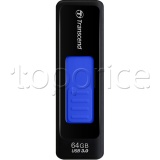 Фото USB флеш накопитель 64GB Transcend JetFlash 760 Black/Blue (TS64GJF760)
