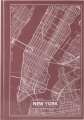 Фото Блокнот Axent A4 96л. Maps New York Pink/Brown (8422-543-A)