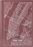 Фото Блокнот Axent A4 96л. Maps New York Pink/Brown (8422-543-A)