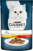 Фото товара Корм для котов Gourmet Perle Duo с курицей и говядиной в подливе 85 г (7613033574702)