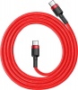 Фото товара Кабель USB Type C -> Type C Baseus Cafule PD2.0 60W Flash Charge Red 1 м (CATKLF-G09)