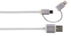 Фото товара Кабель USB -> micro-USB/Lightning Skross 2in1 Charge'n Sync Steel Line 1 м Space Grey (2.700241)
