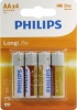 Фото товара Батарейки Philips LongLife Zinc Carbon AA/LR6 BL (R6L4B/10) 4 шт.