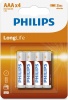Фото товара Батарейки Philips LongLife Zinc Carbon AAA/LR3 BL (R03L4B/10) 4 шт.