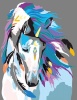Фото товара Набор для акриловой живописи по номерам РОСА Индийская лошадь (4823098501084)