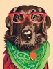 Фото товара Набор для акриловой живописи по номерам РОСА Мудрый пес (4823098501541)