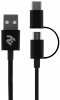 Фото товара Кабель USB -> micro-USB/Type C 2E 1 м Black (2E-CCMTAB-BL)