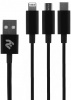 Фото товара Кабель USB -> Lightning/micro-USB/Type C 2E 1.2 м Black (2E-CCMTLAB-BL)