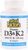 Фото товара Комплекс Natural Factors Витамин D3 и К2 60 капсул (NFS01292)
