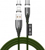 Фото товара Кабель USB -> Lightning/microUSB/Type-C 3in1 Joyroom Magnetic S-M408 1.2m 3A Green