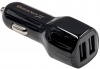 Фото товара Автомобильное З/У Grand-X 2 USB, 12-24V, Black USB 5V/2,4A (CH-26)