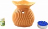 Фото товара Аромалампа Arjuna керамическая подарочный набор оранжевая 15x11x6 см (32780B)