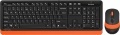 Фото Клавиатура + Мышь A4Tech FG1010 Wireless Black/Orange