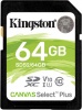Фото товара Карта памяти SDXC 64GB Kingston Canvas Select Plus C10 UHS-I U1 (SDS2/64GB)