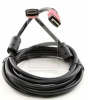 Фото товара Кабель HDMI -> HDMI v1.4 ATcom plastic HEAD (180-180) 3 м, (черно-красный коннектор) (14947)