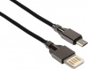 Фото товара Кабель USB2.0 AM -> micro-USB Vinga 1 м 2-sides USB Nylon Black (VCPDCM2SNB1BK)
