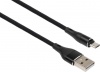 Фото товара Кабель USB2.0 AM -> micro-USB Vinga 1 м Cylindric Nylon Back (VCPDCMCANB1BK)