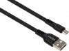 Фото товара Кабель USB2.0 AM -> micro-USB Vinga 1 м Flat Art TPE Back (VCPDCMFTPE1BK)