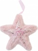 Фото товара Декор YES! Fun Звезда пушистая розовая с декором 16x16 см (973538)