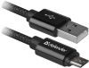 Фото товара Кабель USB2.0 AM -> micro-USB Defender USB08-03T Pro 1 м Black (87802)