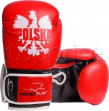 Фото Перчатки боксерские PowerPlay 3021-1 Poland Red/Black 8oz