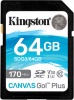 Фото товара Карта памяти SDXC 64GB Kingston Canvas Go! Plus C10 UHS-I U3 A2 (SDG3/64GB)