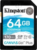 Фото Карта памяти SDXC 64GB Kingston Canvas Go! Plus C10 UHS-I U3 A2 (SDG3/64GB)