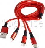 Фото Кабель USB -> Lightning/micro-USB/Type C Extradigital 1 м (KBU1750)