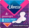 Фото товара Женские гигиенические прокладки Libresse Ultra Goodnight Wing 8 шт. (7322540960235)