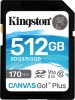 Фото товара Карта памяти SDXC 512GB Kingston Canvas Go! Plus C10 UHS-I U3 A2 (SDG3/512GB)
