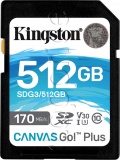 Фото Карта памяти SDXC 512GB Kingston Canvas Go! Plus C10 UHS-I U3 A2 (SDG3/512GB)