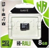 Фото Карта памяти micro SDHC 8GB Hi-Rali Class 4 (HI-8GBSDCL4-00)