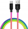 Фото товара Кабель USB AM -> USB Type C ColorWay 1 м Multicolor (CW-CBUC018-MC)