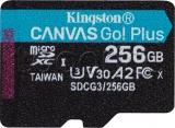 Фото Карта памяти micro SDXC 256GB Kingston Canvas Go! Plus C10 UHS-I U3 A2 (SDCG3/256GBSP)