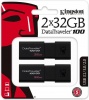 Фото товара USB флеш накопитель 32GB Kingston DataTraveler 100G3 Black (DT100G3/32GB-2P)