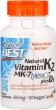 Фото Комплекс Doctor's Best Vitamin K2 + Vitamin D3 180 мкг 60 капсул (DRB00404)