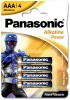 Фото товара Батарейки Panasonic Alkaline Power LR03REB/4BPRPR AAA BL Power Rangers 4 шт.