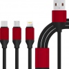 Фото товара Кабель USB2.0 AM -> Lightning/micro-USB/Type C XoKo 1.2 м Black (SC-320-BK)