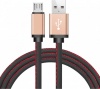 Фото товара Кабель USB2.0 AM -> micro-USB XoKo Leather 1 м Black (SC-115m-BK)