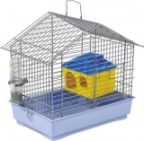 Фото Клетка для грызунов Природа Джунгарик с домиком хром/светло-голубая 30x20x24 см (PR241518)