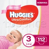 Фото Подгузники для девочек Huggies Ultra Comfort 3 Box 112 шт. (5029053547824)