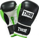 Фото Боксерские перчатки Thor Typhoon 10oz Black/Green/White (8027/01(Leather))