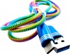 Фото товара Кабель USB AM -> USB Type C Dengos 1 м Rainbow (PLS-TC-PRUZH-RAINBOW)