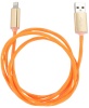 Фото товара Кабель USB -> Lightning Dengos 1 м Orange (PLS-L-LED-SKRUT-ORANGE)