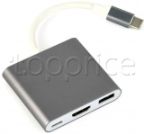 Фото Адаптер USB Type C -> HDMI Cablexpert (A-CM-HDMIF-02-SG)