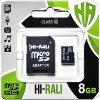 Фото товара Карта памяти micro SDHC 8GB Hi-Rali Class 10 + adapter (HI-8GBSD10U1-01)
